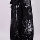 Black grunge graffiti print baggy jeans