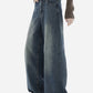 Vintage baggy boyfriend jeans with washed effect