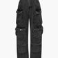 Hip Hop Pocket Rolled Hem Wide Leg Cargo Jeans