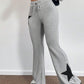 Hip Hop High Elastic Flared Pants with Star Pattern