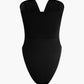 Strapless bodysuit with V-neck