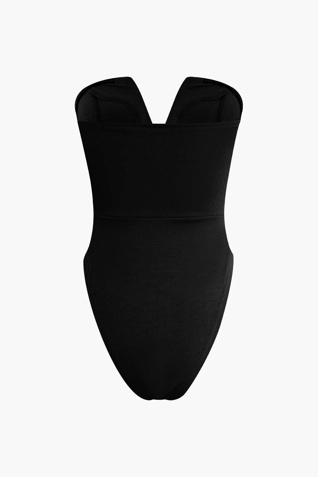 Strapless bodysuit with V-neck