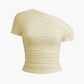 Vintage Asymmetrical Ruched T-Shirt 