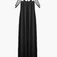 Cut Out Backless Maxi Dress with Lace Up