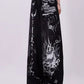 Black grunge graffiti print baggy jeans