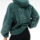 Solid 90s Letter Print Oversized Hoodie