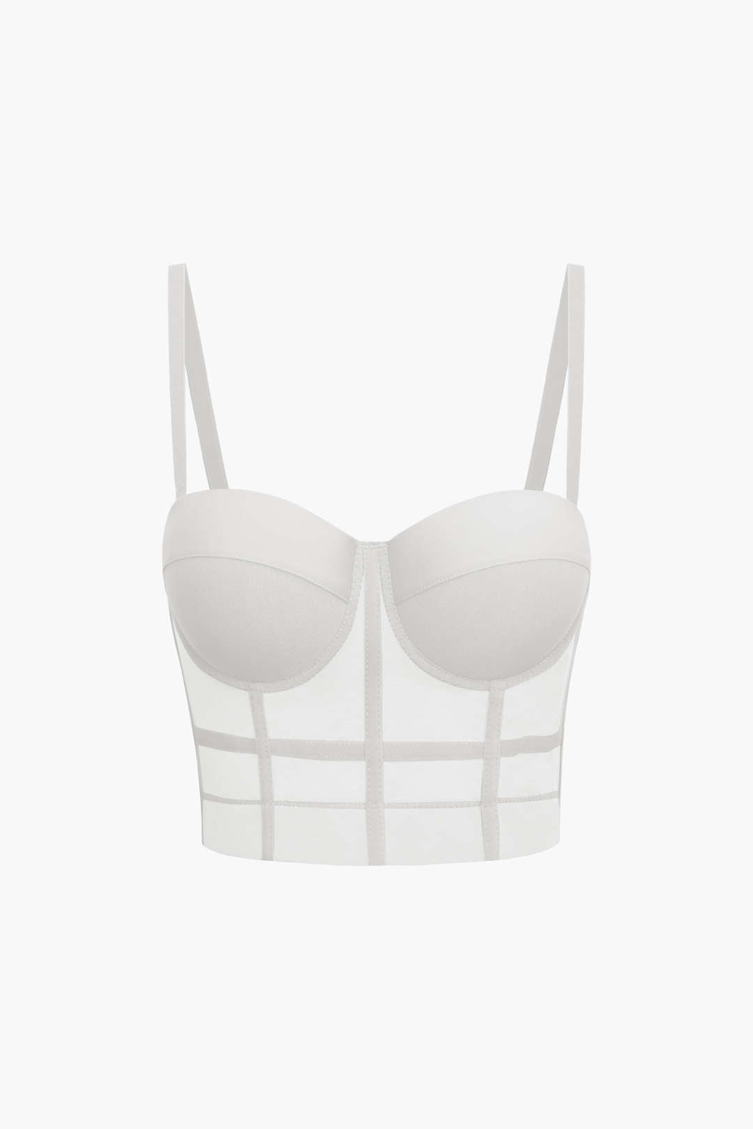 Basic mesh bustier top with underwire