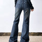 Blue Retro Sexy Low Waist Flare Jeans