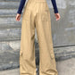 Vintage baggy cargo pants with drawstring and large pockets