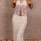 White vintage lace top &amp; midi dress in two-piece