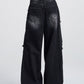 Vintage Baggy Hohe Taille Jeans mit Ripped-Design