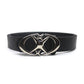 Black Y2K moon star buckle belt