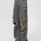 Punk Men's Damage Baggy Jeans