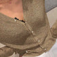 Vintage glitter knit top with pearl buttons and V-neck