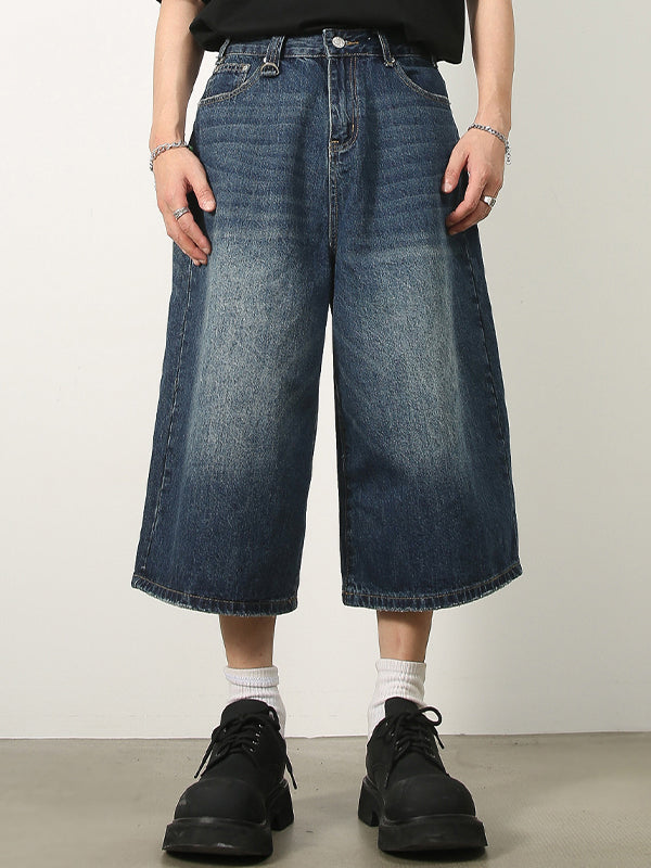 Vintage Oversize Cropped Ripped Baggy Jeans