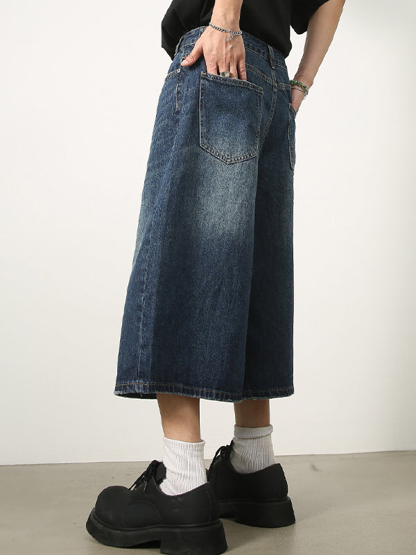 Vintage Oversize Cropped Ripped Baggy Jeans