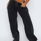 Solid Vintage Versatile Simple Midriff Boyfriend Jeans
