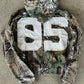 Grüner Vintage Camouflage Übergroßer Hoodie Für Herren
