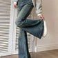 Blue vintage high waist flared jeans