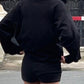 Black Y2k Loose Fit Patchwork Casual Jacket