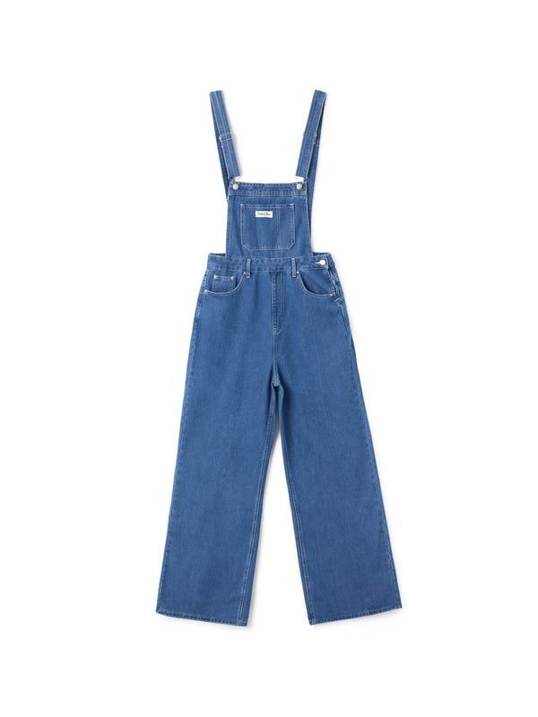 Blue Vintage Washed Boyfriend Denim Overall