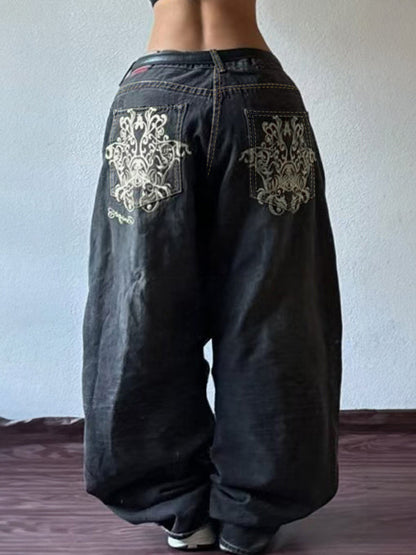 Vintage Amerikanische Gewaschene Lässige Boyfriend Jeans