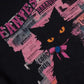 Contrast Y2K cat print short sleeve t-shirt