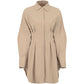 Vintage blouse dress with pleated detail and long sleeves