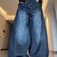 Blue vintage straight boyfriend jeans