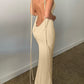 Apricot French Backless Cami Maxi Dress