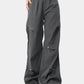 Grey Y2K Loose Fit Cargo Pants