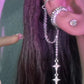 Y2k Star Pendant Chain Link Earring