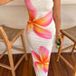Ginevra White Frangipani Maxi Dress 