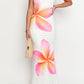 Ginevra White Frangipani Maxi Dress 