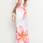 Ginevra White Frangipani Maxi Dress 
