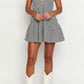 Venice Black Gingham Mini Dress
