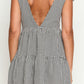 Venice Black Gingham Mini Dress
