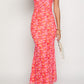 Orsa Orange Floral Maxi Dress