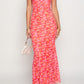 Orsa Orange Floral Maxi Dress