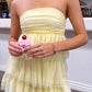 Yellow mini party dress Honora 