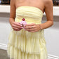 Yellow mini party dress Honora 