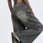 Black Vintage Wash Effect Boyfriend Jeans