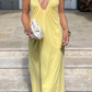 Samantha Yellow Off-the-Shoulder Maxi Dress