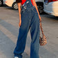 Blue Vintage Washed Boyfriend Denim Overall