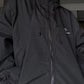 Retro Black Waterproof Oversize Outdoor Jacket with Hood