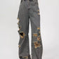 Punk Men's Damage Baggy Jeans