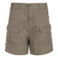 Gray straight leg denim cargo shorts