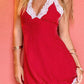 Rin Red mini dress with polka dots 