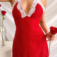 Rin Red mini dress with polka dots 