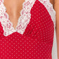 Rin Red mini dress with polka dots 
